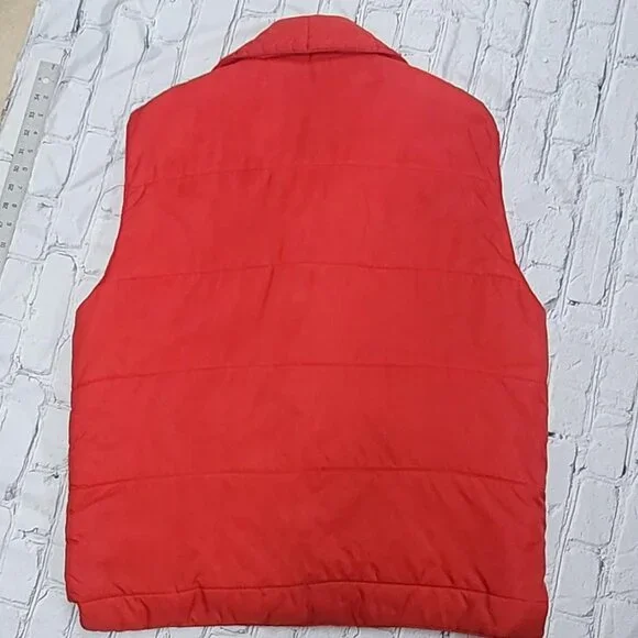 Vintage 80s Sears Red Puffer Vest – Size L, Outdoor Layer - Picture 3 of 4